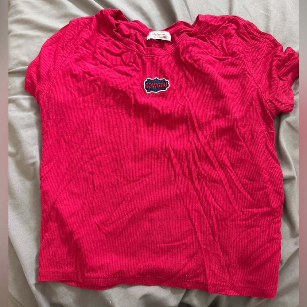 Red crop top